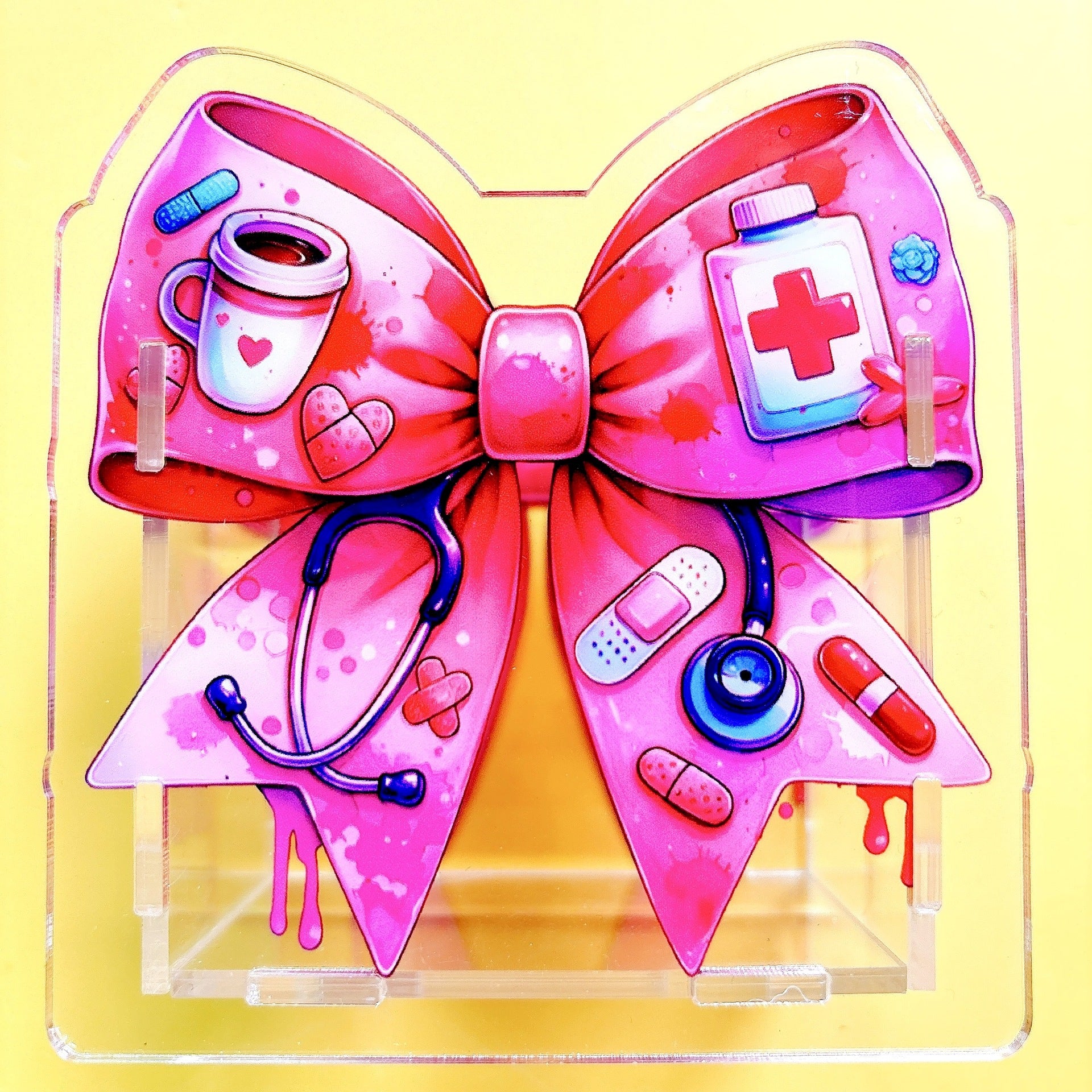 Wholesale Teacher nurse teacher study supplies medical care acrylic pen holder pencil case